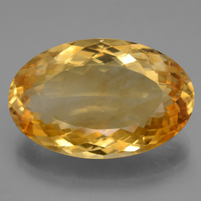 20.52克拉天然金色黄水晶，椭圆形切割，23.6×15.3毫米，VVS