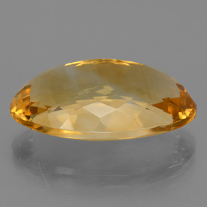 20.52克拉天然金色黄水晶，椭圆形切割，23.6×15.3毫米，VVS