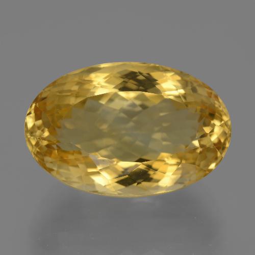 18.28克拉天然金色黄水晶，椭圆形切割，20.2×13.2毫米，VVS
