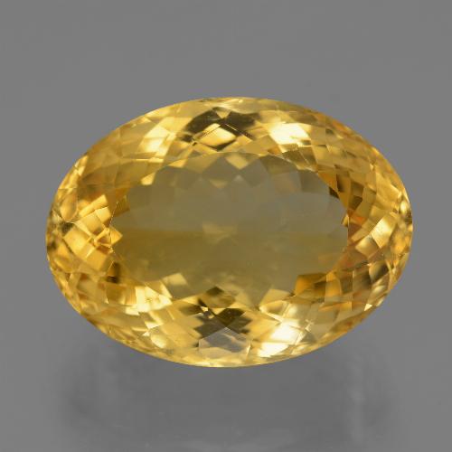 19.99克拉天然金色黄水晶，椭圆形切割，20.3×14.9毫米，VVS