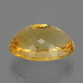 19.99克拉天然金色黄水晶，椭圆形切割，20.3×14.9毫米，VVS