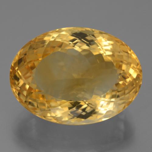 24.63克拉天然金色黄水晶，椭圆形切割，21.6×15.9毫米，VVS