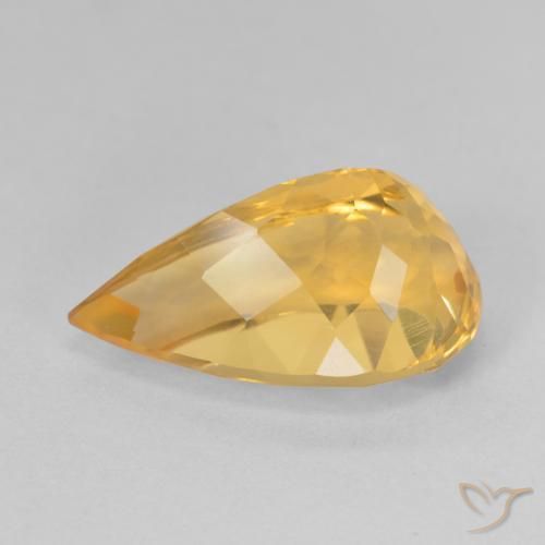 5.83克拉天然黄水晶，梨形，VVS