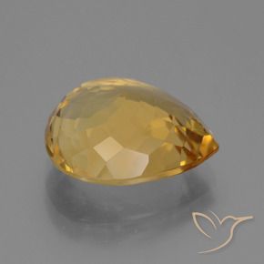 7.15克拉天然黄水晶，梨形，VVS