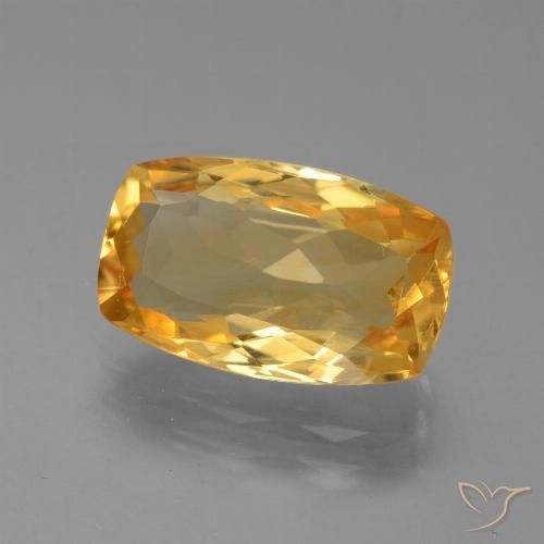 3.63ct 天然 深金橙色 黄水晶, 软垫, VVS-VS
