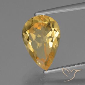 2.29克拉天然黄水晶，梨形，VVS