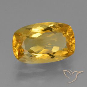 3.73克拉天然黄水晶，软垫，VVS-VS
