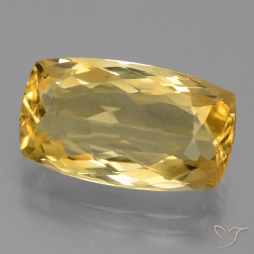 7.15ct 天然 中深金色 黄水晶, 软垫, VVS