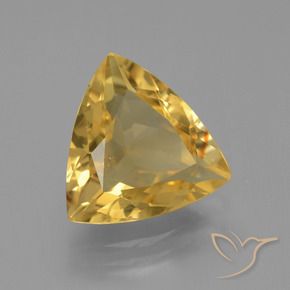 3.69克拉天然黄水晶，胖三角形，VVS