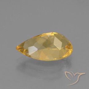 3.12克拉天然黄水晶，梨形，VVS