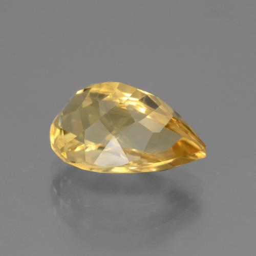 3.65克拉天然金色黄水晶，梨形，12.1×8毫米，VVS
