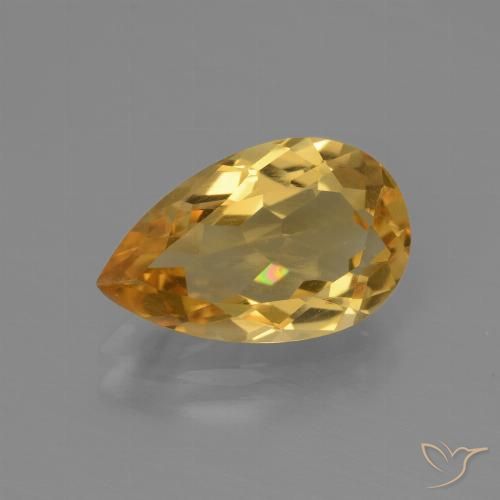 2.80ct 天然 深金橙色 黄水晶, 梨形, VVS