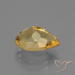 3.22克拉天然黄水晶，梨形，VVS