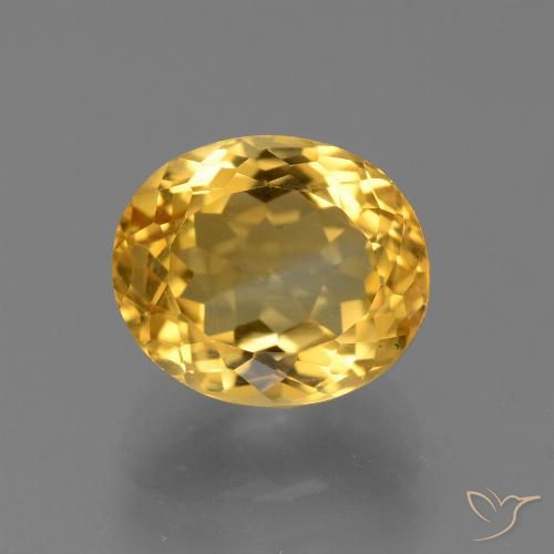 4.88ct 天然 深金橙色 黄水晶, 椭圆形, VVS-VS