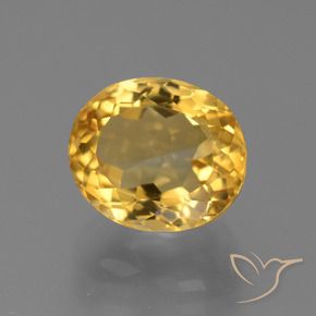 4.88克拉天然黄水晶，椭圆形，VVS-VS