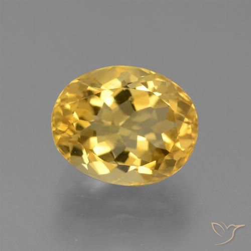 4.13ct 天然 金橙色 黄水晶, 椭圆形, VVS-VS