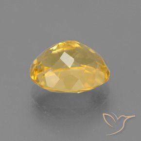 4.13克拉天然黄水晶，椭圆形，VVS-VS