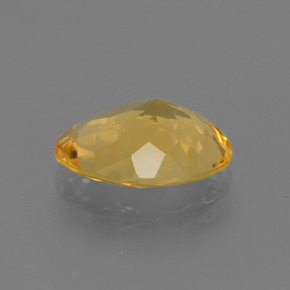 3.77克拉天然金色黄水晶，椭圆形切割，12.6×10.4毫米，VVS