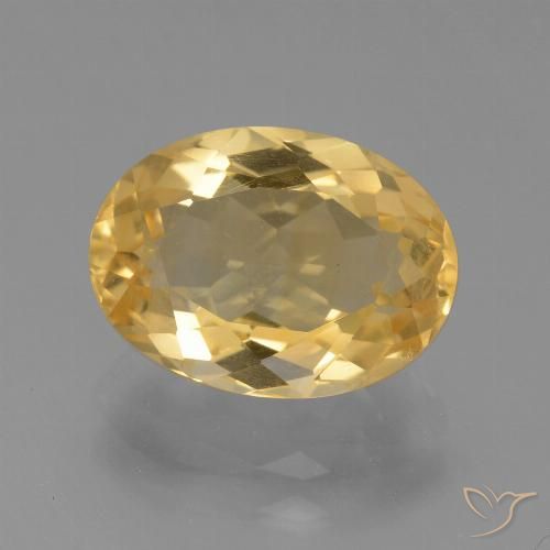 3.80ct 天然 黄金色 黄水晶, 椭圆形, VVS-VS