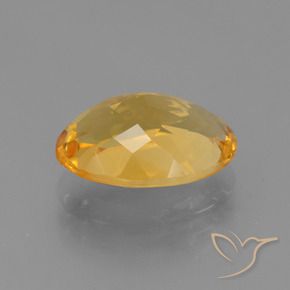 3.94克拉天然黄水晶，椭圆形，VVS-VS