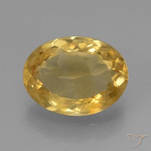 3.52ct 天然 金橙色 黄水晶, 椭圆形, VS