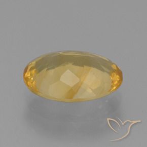 3.52克拉天然黄水晶，椭圆形，VS