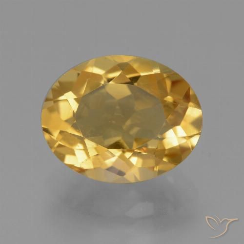 4.91ct 天然 深金橙色 黄水晶, 椭圆形, VVS