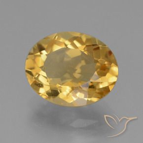 4.91克拉天然黄水晶，椭圆形，VVS