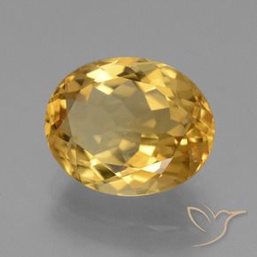 4.15克拉天然黄水晶，椭圆形，VVS-VS