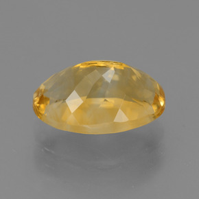 3.74克拉天然金色黄水晶，椭圆形切割，11.9×8.5毫米，VVS