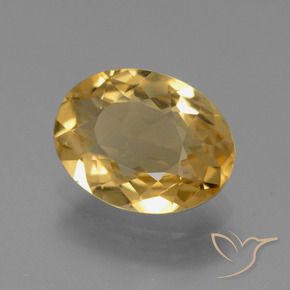 2.96克拉天然黄水晶，椭圆形，VVS-VS