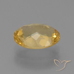 2.96克拉天然黄水晶，椭圆形，VVS-VS