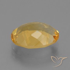 3.93克拉天然黄水晶，椭圆形，VVS-VS