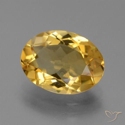 3.21ct 天然 深金橙色 黄水晶, 椭圆形, VVS