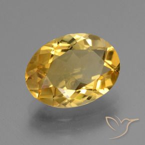 3.21克拉天然黄水晶，椭圆形，VVS