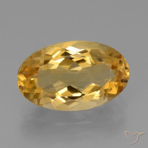3.73ct 天然 深金橙色 黄水晶, 椭圆形, VVS-VS