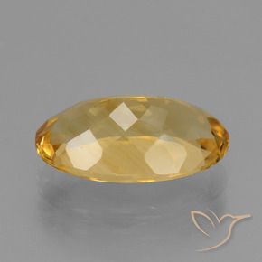 3.73克拉天然黄水晶，椭圆形，VVS-VS