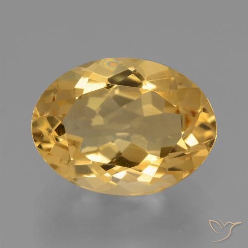 3.63ct 天然 浅橙色-金色 黄水晶, 椭圆形, VVS