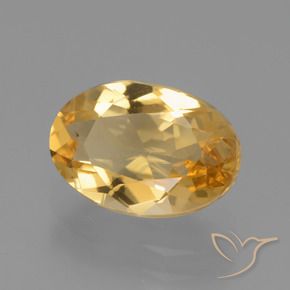 2.48克拉天然黄水晶，椭圆形，VVS