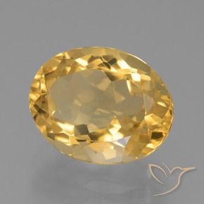 4.21克拉天然黄水晶，椭圆形，VS