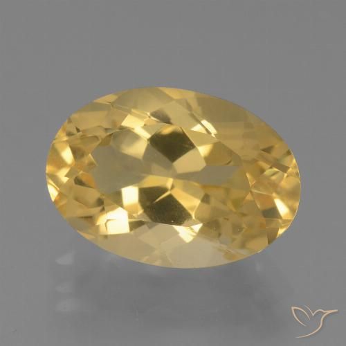 4.46ct 天然 中金 黄水晶, 椭圆形, VVS