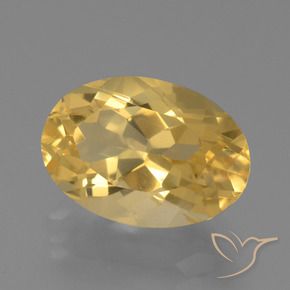 4.46克拉天然黄水晶，椭圆形，VVS