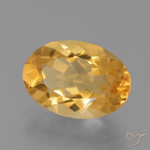 4.10克拉天然黄水晶，椭圆形，VVS
