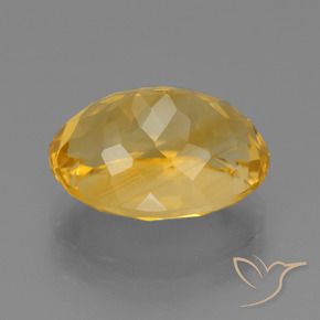 6.44克拉天然黄水晶，椭圆形，VVS-VS