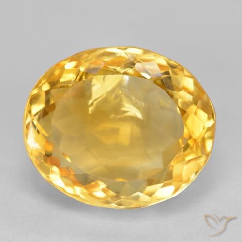 6.38ct 天然 中金 黄水晶, 椭圆形, SI