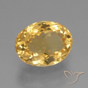 6.03克拉天然黄水晶，椭圆形，VVS