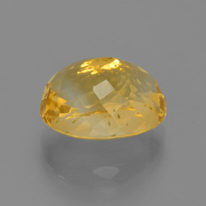 5.95克拉天然金色黄水晶，椭圆形切割，12.6×10.1毫米，VVS