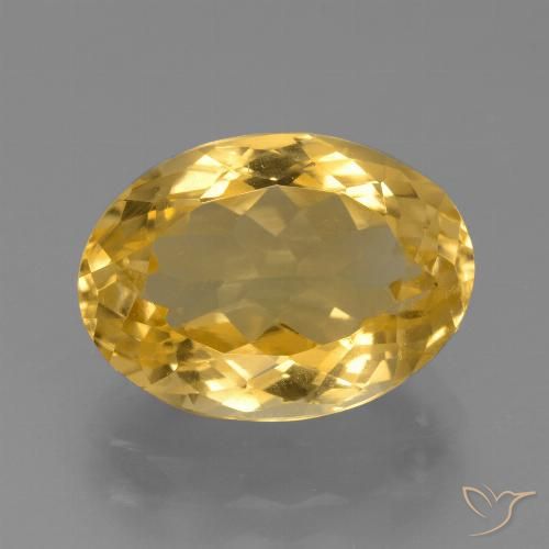 6.54ct 天然 中金 黄水晶, 椭圆形, VVS