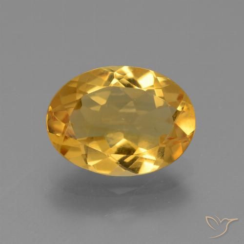 2.34ct 天然 深金色 黄水晶, 椭圆形, VVS-VS