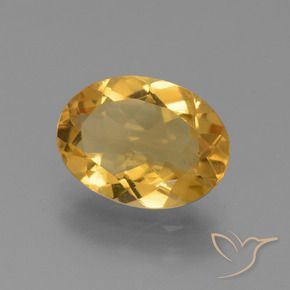 2.34克拉天然黄水晶，椭圆形，VVS-VS